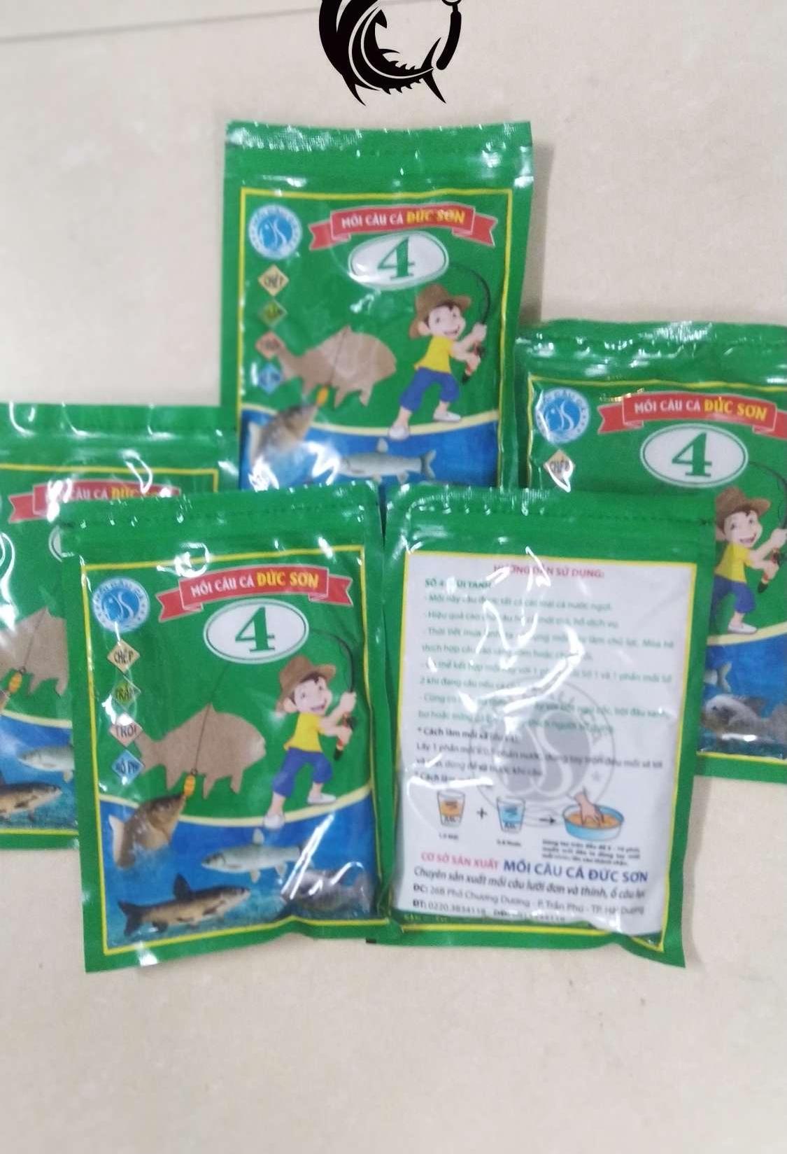 Mồi câu cá Đức Sơn 1, 2, 3, 4 (4 gói)