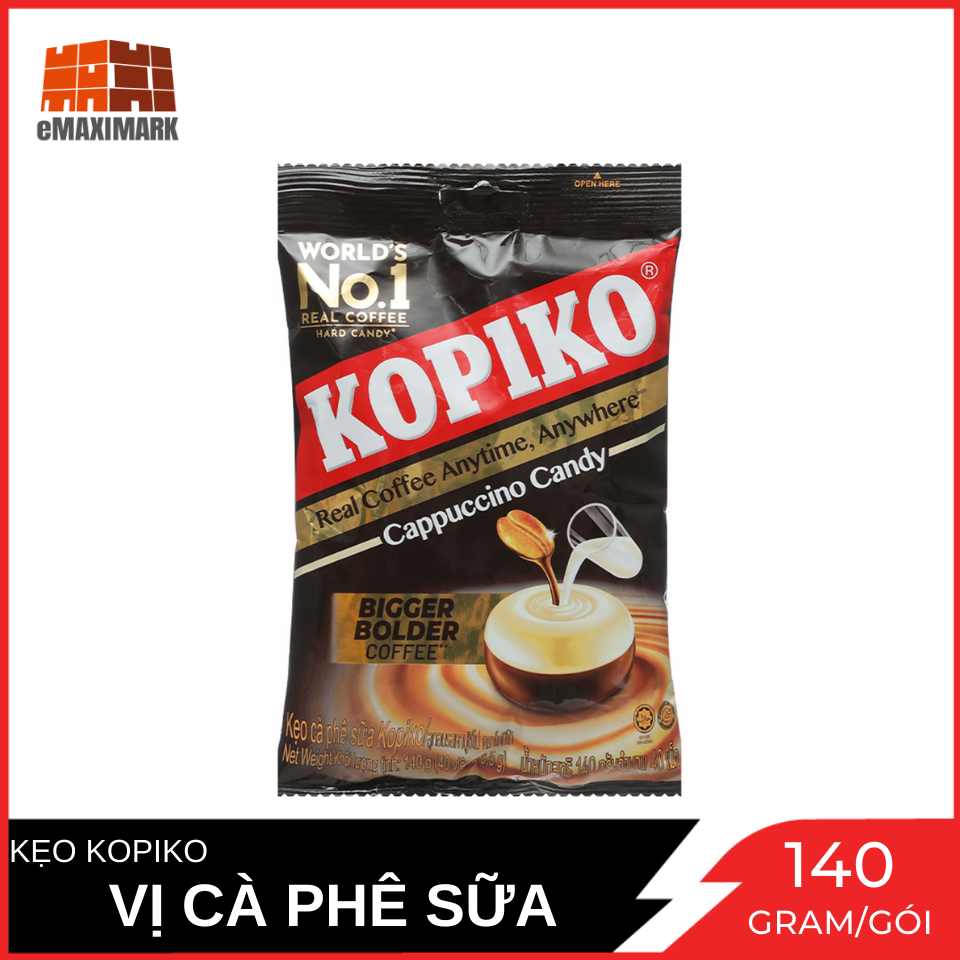 [HCM ship 2h] Kẹo Cà Phê Kopiko Cappuccino Gói 140G