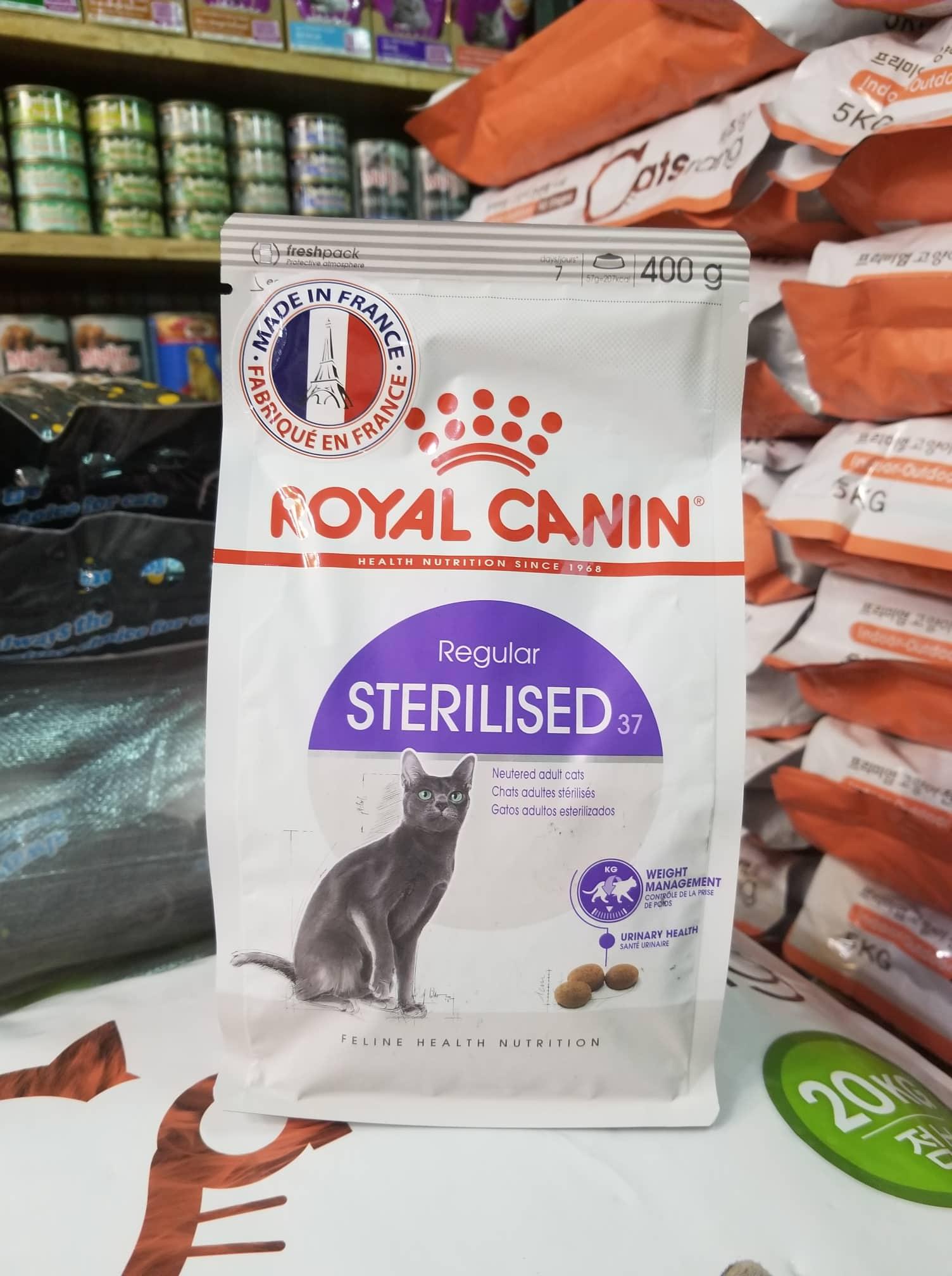 [pettohouse gò vấp] thức ăn cho mèo triệt sản Royal Canin sterilised 400g hạt khô sản xuất tại pháp cho mèo trưởng thành trên 12 tháng tuổi