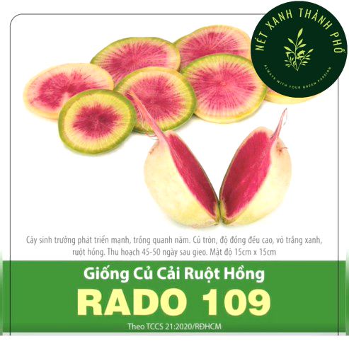 [GIAO HÀNG 2 GIỜ] Hạt giống củ cải ruột hồng 1gram
