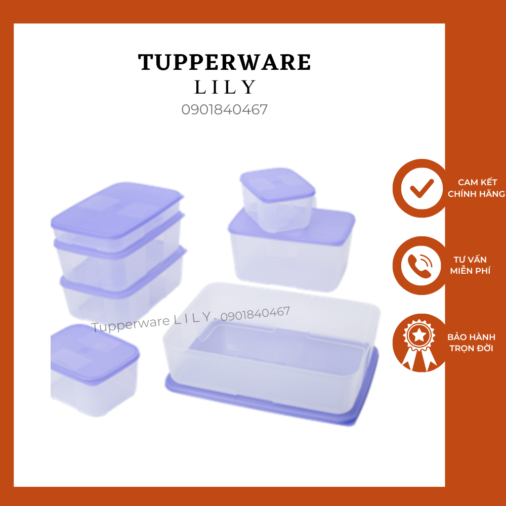 Bộ hộp trữ đông Freezermate Essential tím (Set 7) - Tupperware