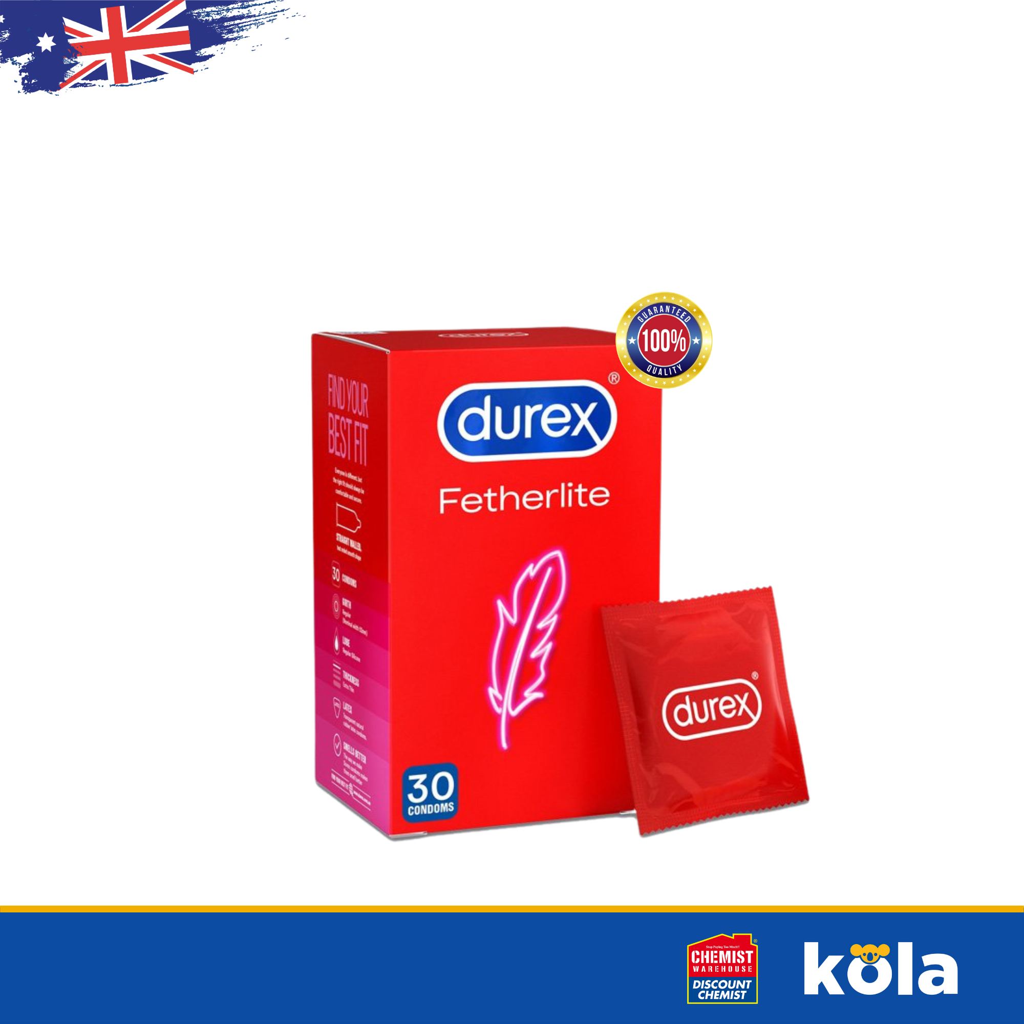 Bao cao su Durex Fetherlite Ultra Thin Feel Condoms Extra Sensitive 30 chiếc