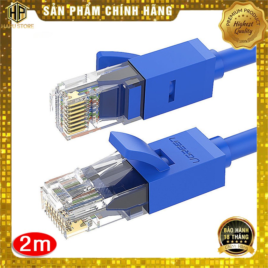 Cáp mạng cat 6 utp nw102 ugreen từ 1 đến 10m chính hãng - hapustore