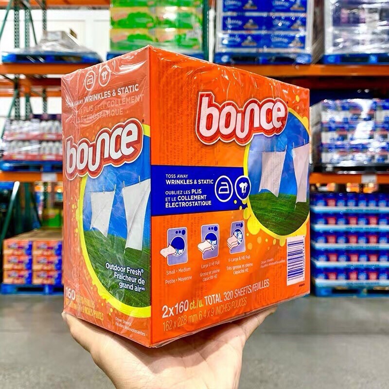 [HCM]Giấy thơm quần áo Bounce 160 tờ - Mỹ