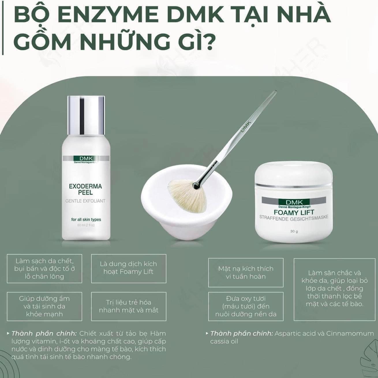 Bộ Enzyme DMK therapy tái tạo da DMK Mỹ - hàng công ty