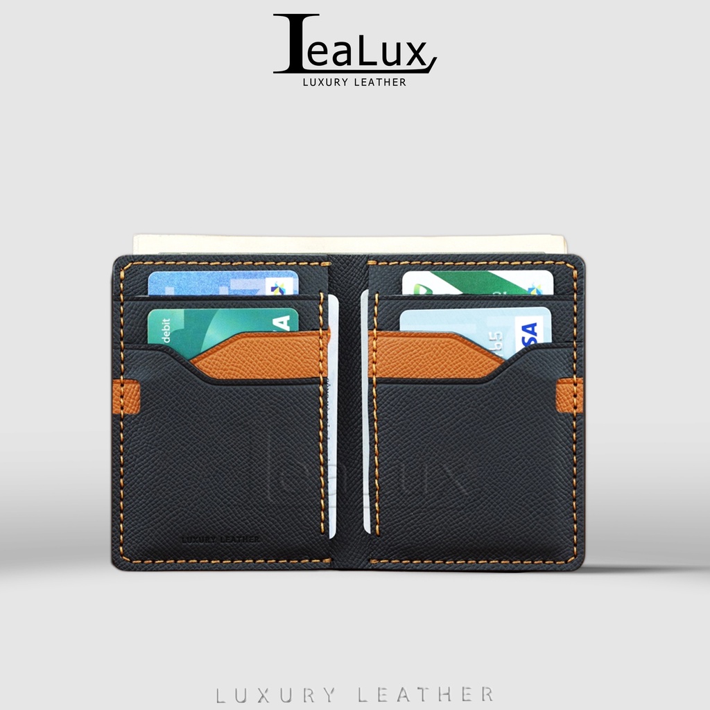 Ví Da Epsom Dáng Đứng Handmade LEALUX Epsom Wallet 3