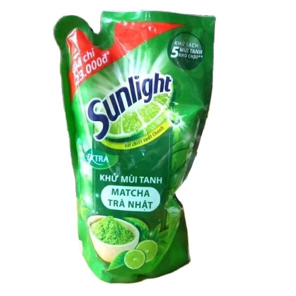 Nước rửa chén Túi Sunlight 750ml trà xanh
