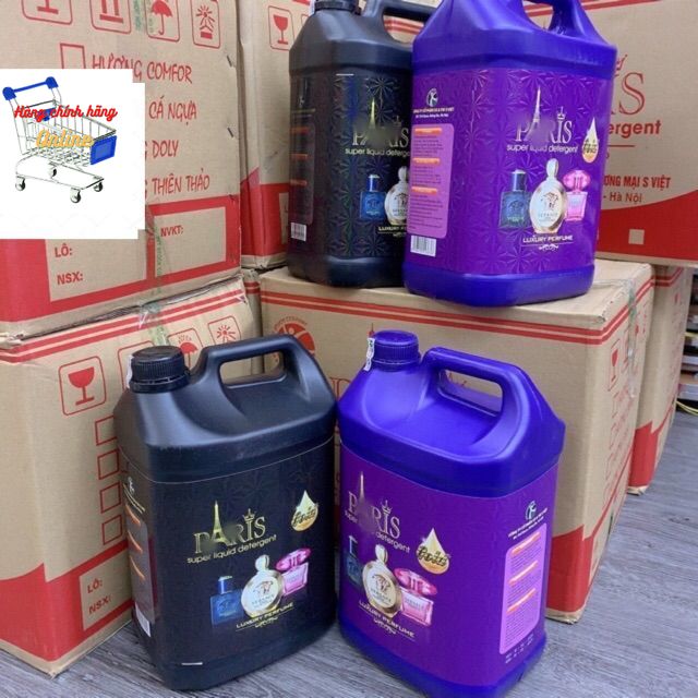 [ HCM] Combo 2 Can Nước Giặt Xả Paris hương hoa Pháp (5L /1 Can)