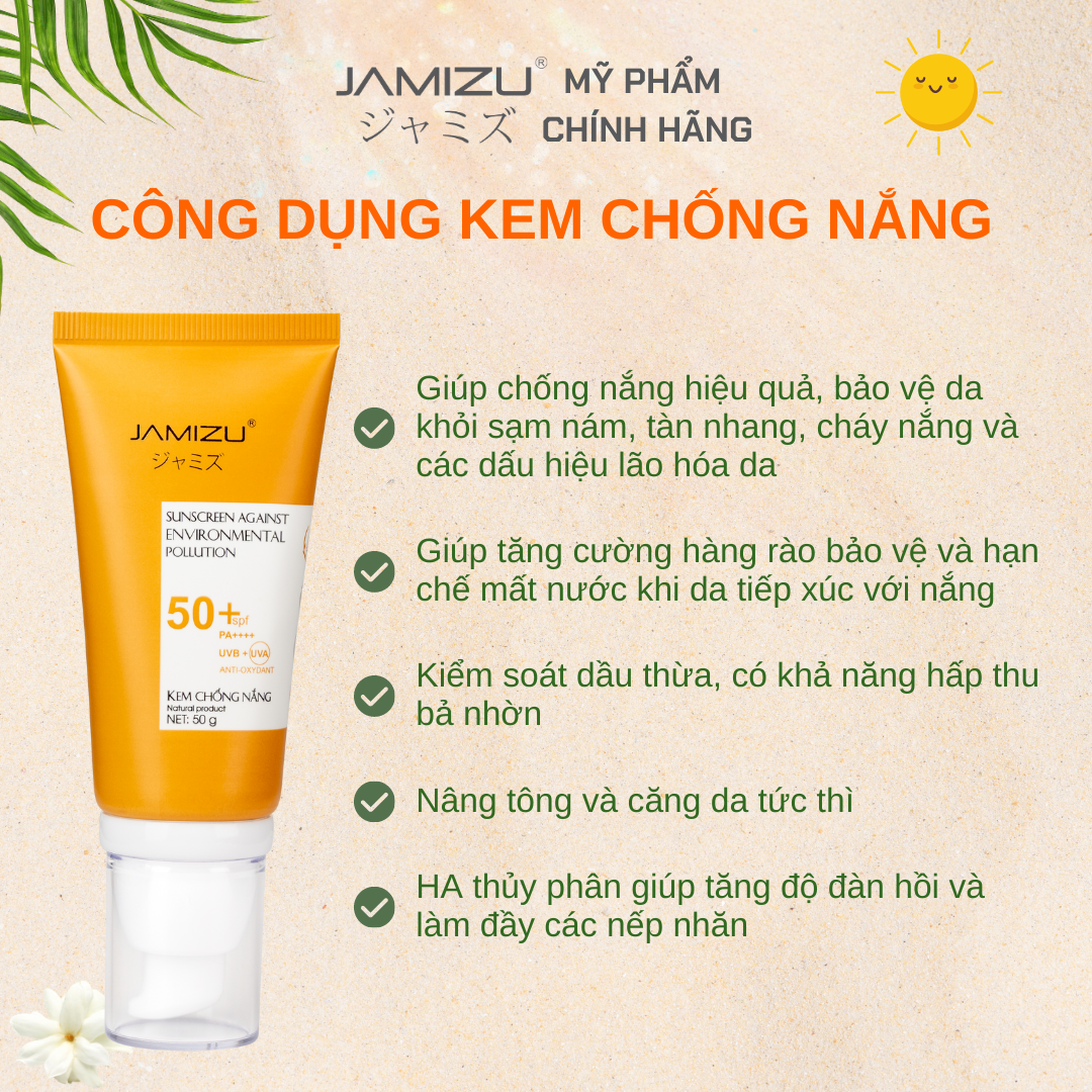Kem chống nắng Jamizu 50g