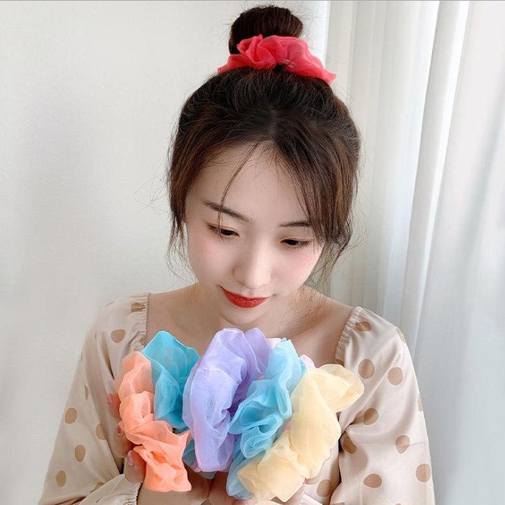 Dây buộc tóc Scrunchies voan siêu đẹp HD42 (Chọn mầu)