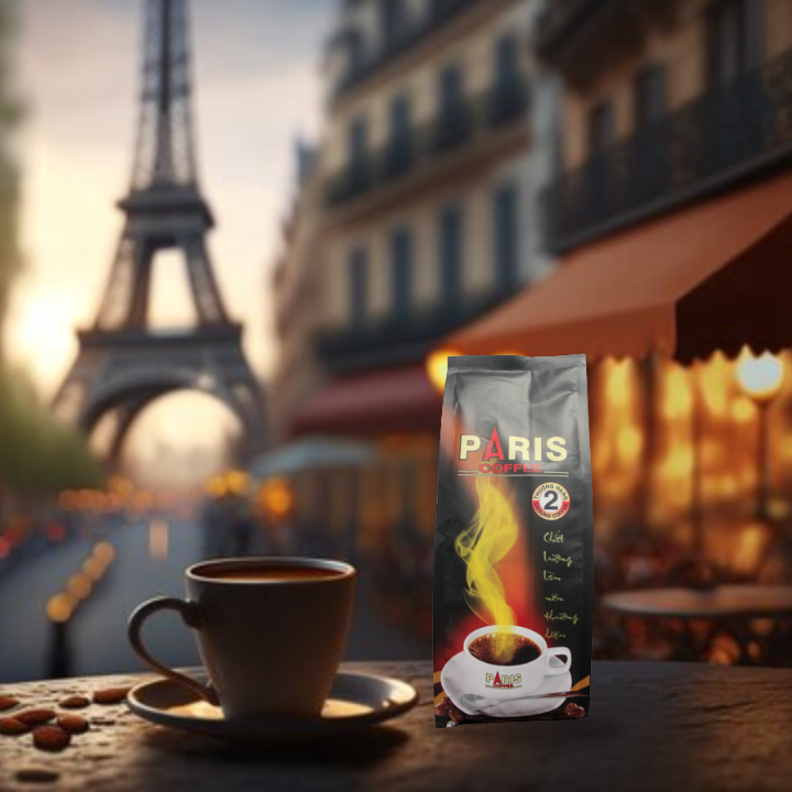 Cà phê bột pha phin Paris No.2 - Đậm, hương vị đẳng cấp, pha cà phê sữa ngon (500g)