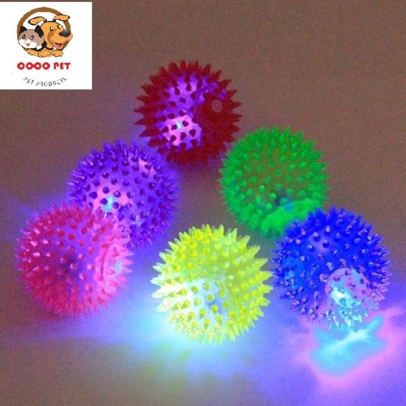 Đồ chơi chó mèo - bóng gai phát sáng ( chọn size) có đèn nháy với màu sắc thu hút