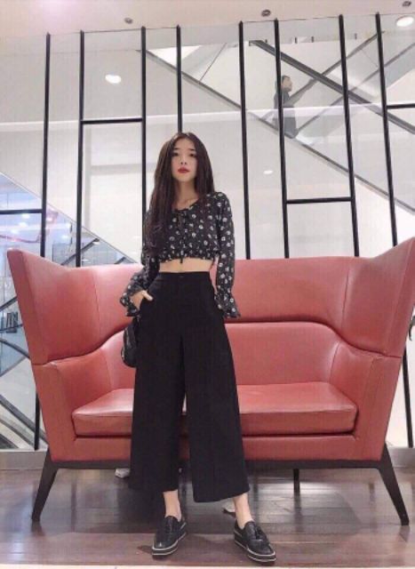 Quần culottest đũi xước hàn