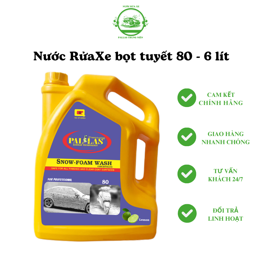 Nước rửa xe bọt tuyết 6l pallas