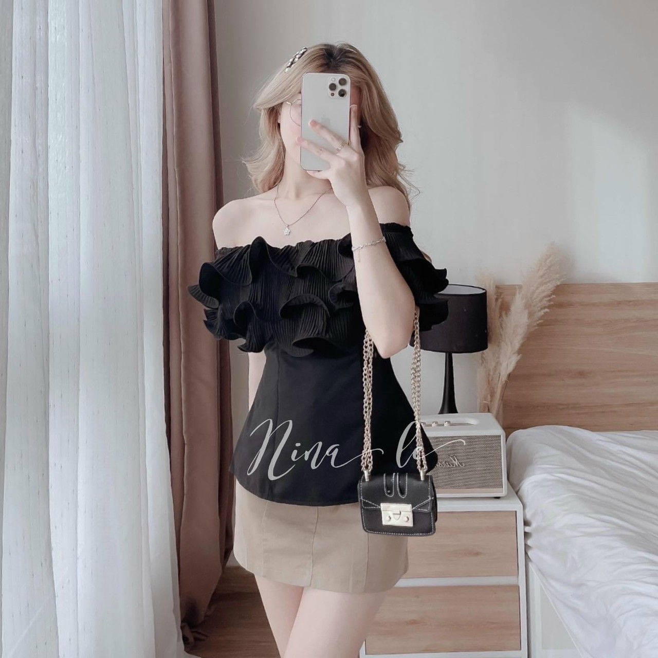 Sét Áo nữ Dập Ly & chân Váy Siêu Xinh