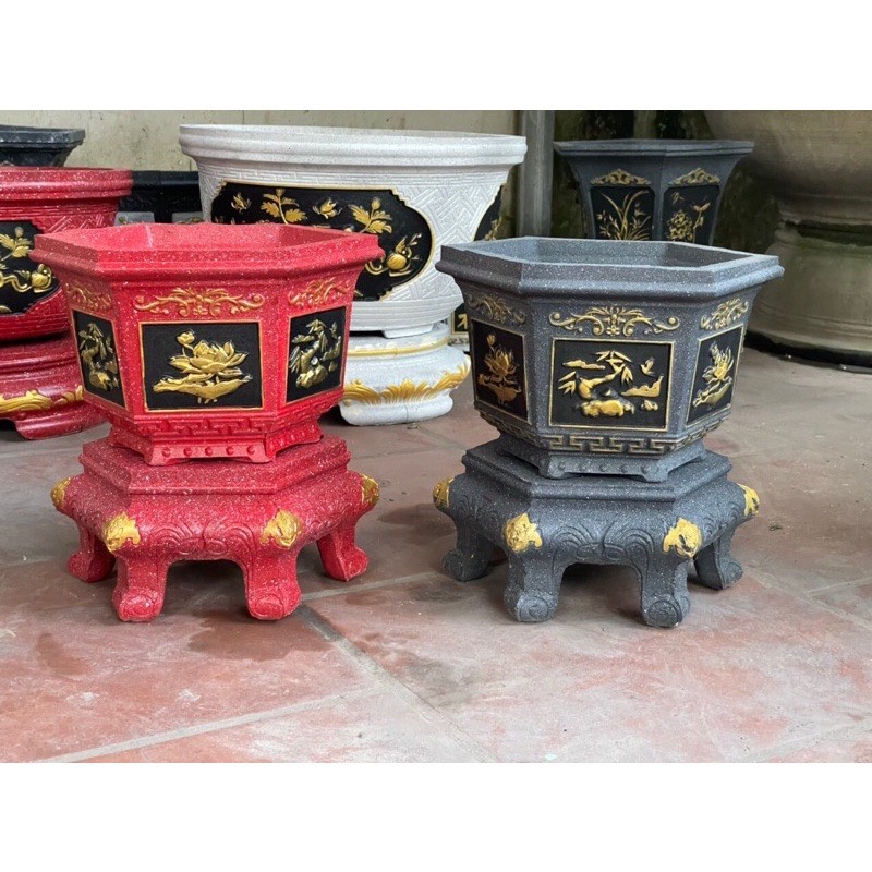 khuôn đúc chậu cảnh lục giác 25