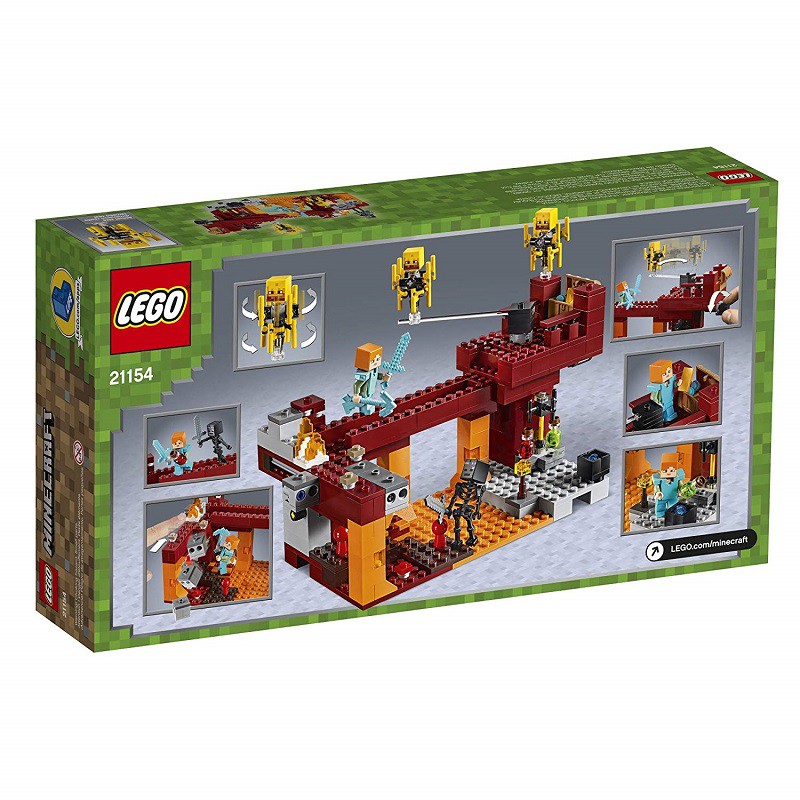 [HCM]LEGO MINECRAFT USA 21154 - Xây dựng cầu quỷ lửa BLAZE