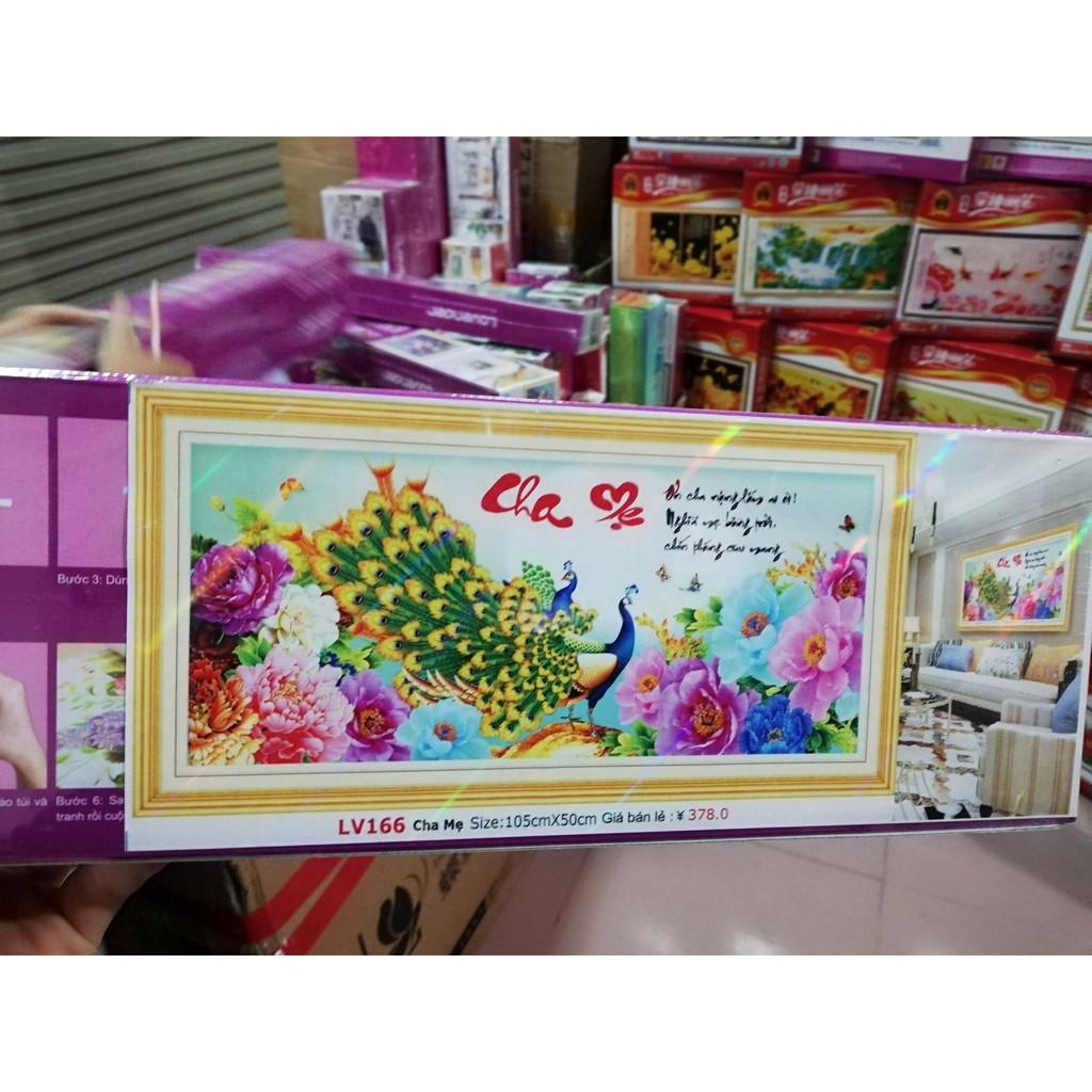 Tranh đính đá Cha mẹ cao cấp- LV166