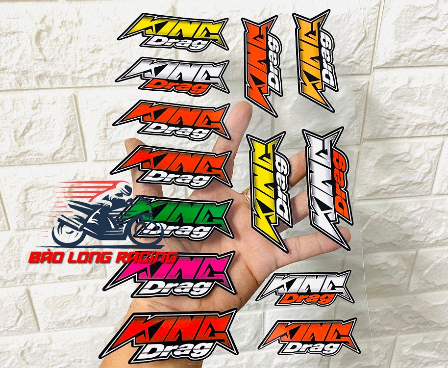13 tem Sticker decal KINGDRAG dán xe máy siêu rẻ và đẹp