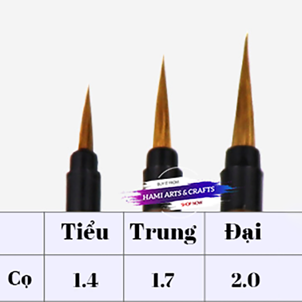 Cọ tỉa ishak lông sói 3 size