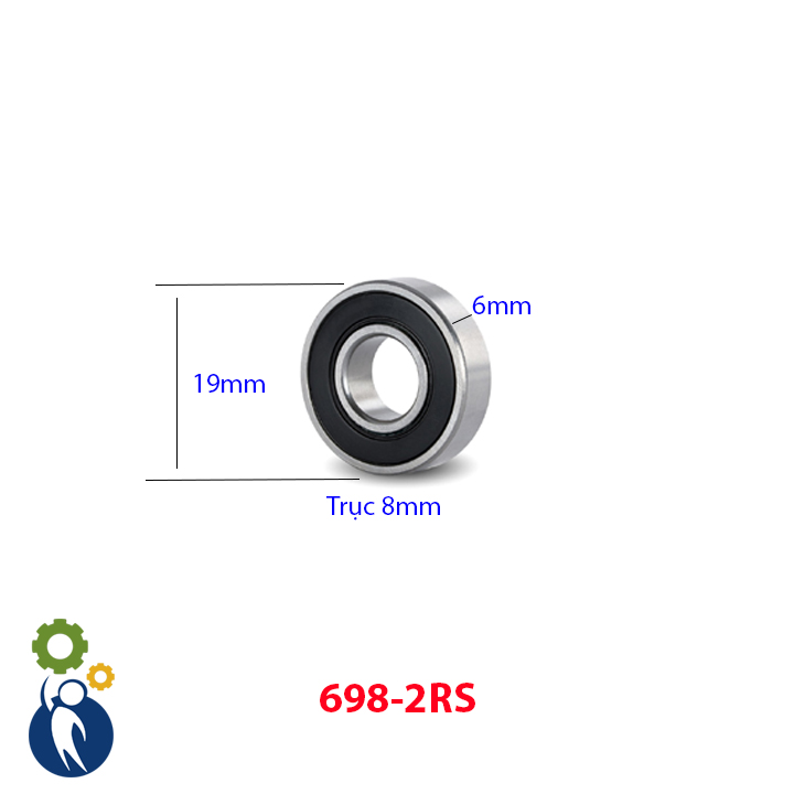 Vòng Bi Trục 8mm 8x19x6mm 698-2RS
