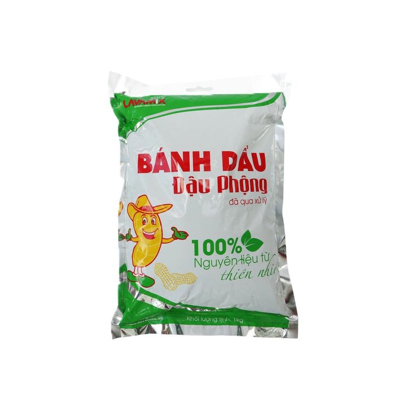 Phân bón Bánh dầu đậu phộng túi 1kg_Lavamix đã qua xử lý