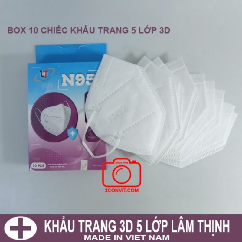 Hộp khẩu trang N95 kháng khuẩn Lâm Thịnh (10 cái )