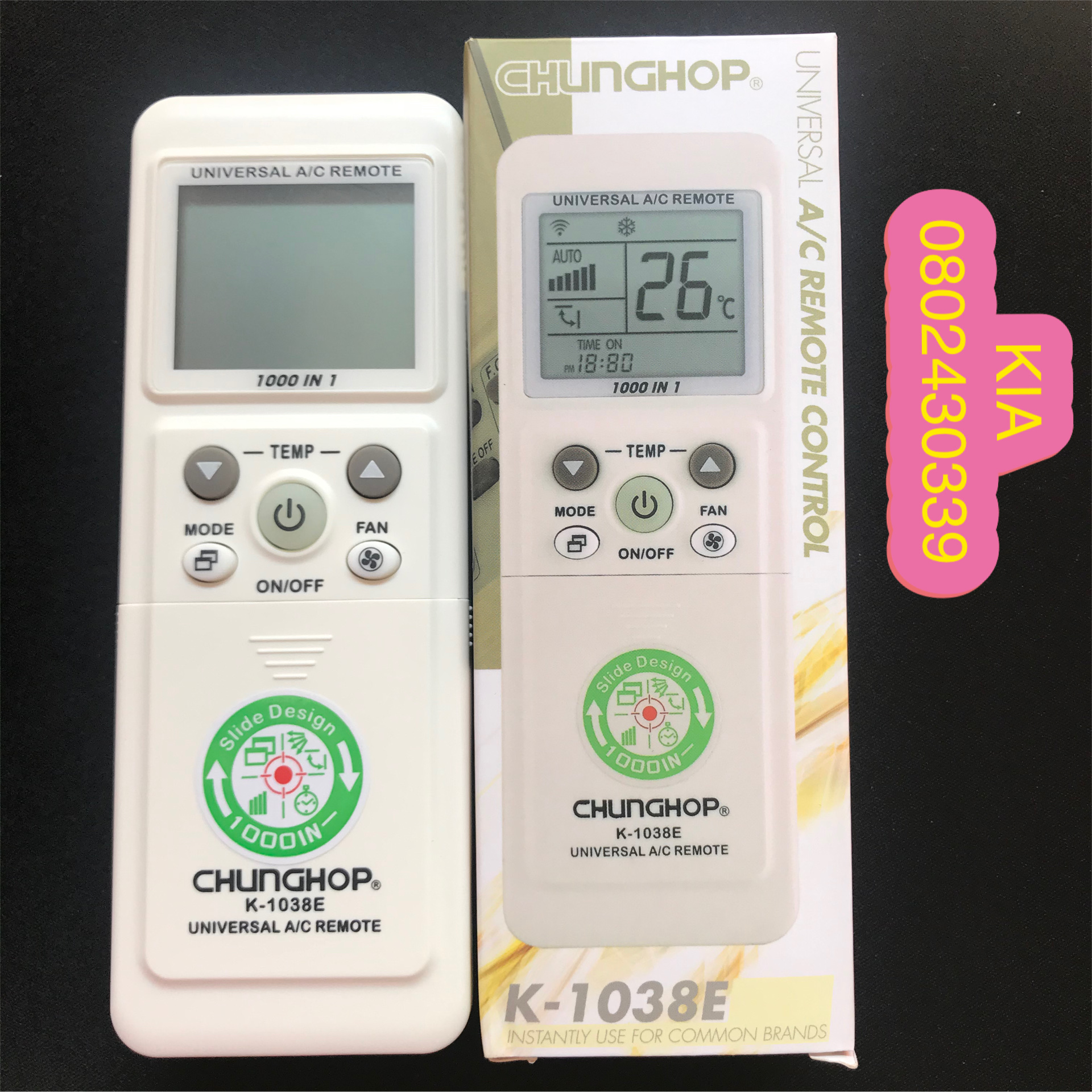 [HCM]Remote đa năng 1038 ( Chunghop) ( Dùng cho máy lạnh)