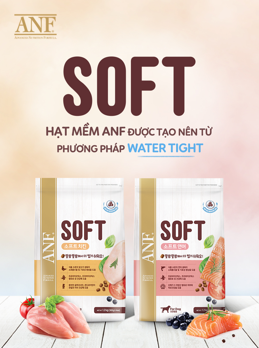 ANF thức ăn cho chó mọi lứa tuổi, hạt hữu cơ/hạt mềm 6KG