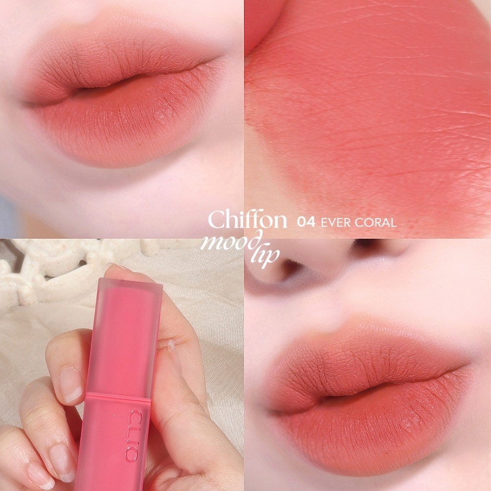 [Săn Sale]Son Thỏi Hiệu Ứng Mờ Clio Chiffon Mood Lip 3.2g