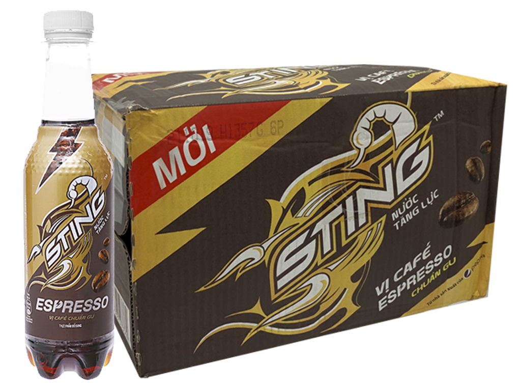 BÁO GIÁ Nước Tăng Lực Sting Vị Cà Phê | Shopee Lazada Sendo Tiki mới nhất 8 24 chai nước tăng lực Sting Espresso vị cà phê 330ml