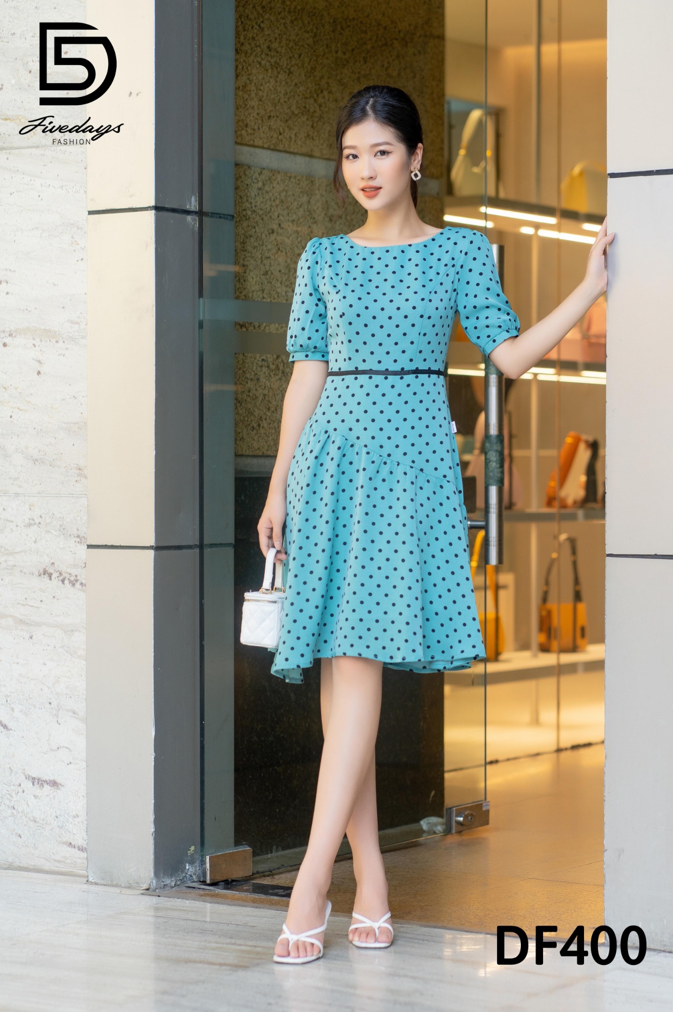 Fivedays - Đầm xoè chấm bi