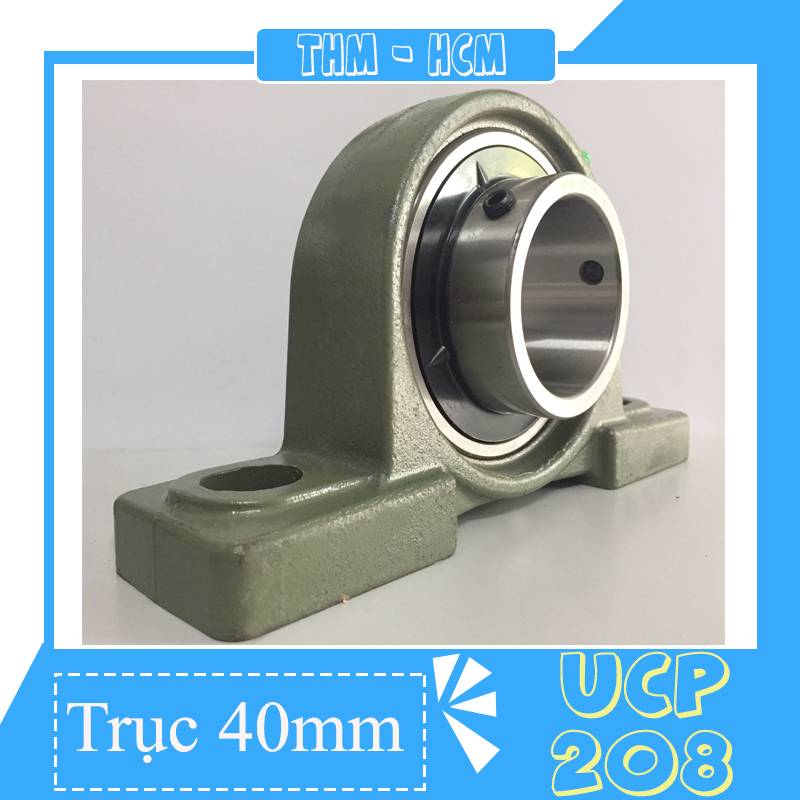 Gối đỡ bạc đạn UCP208 đương kính trục trong 40mm