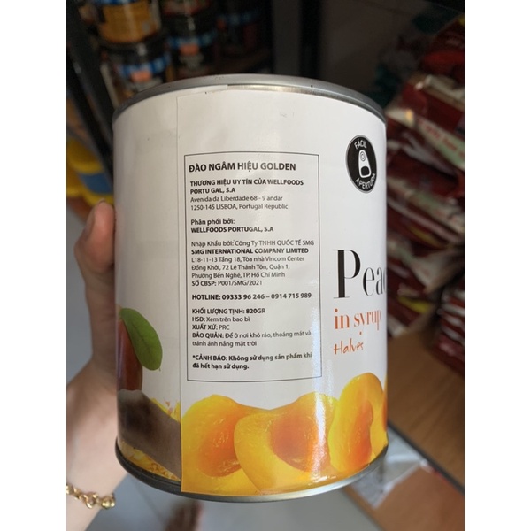Đào Ngâm Golden Lon -820g