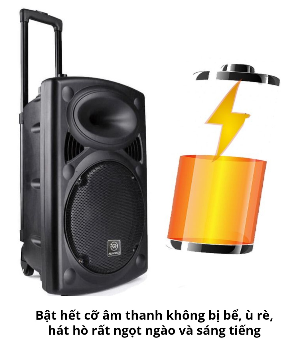 Loa  Bluetooth Karaoke Bass 30. Tặng 3 Micro