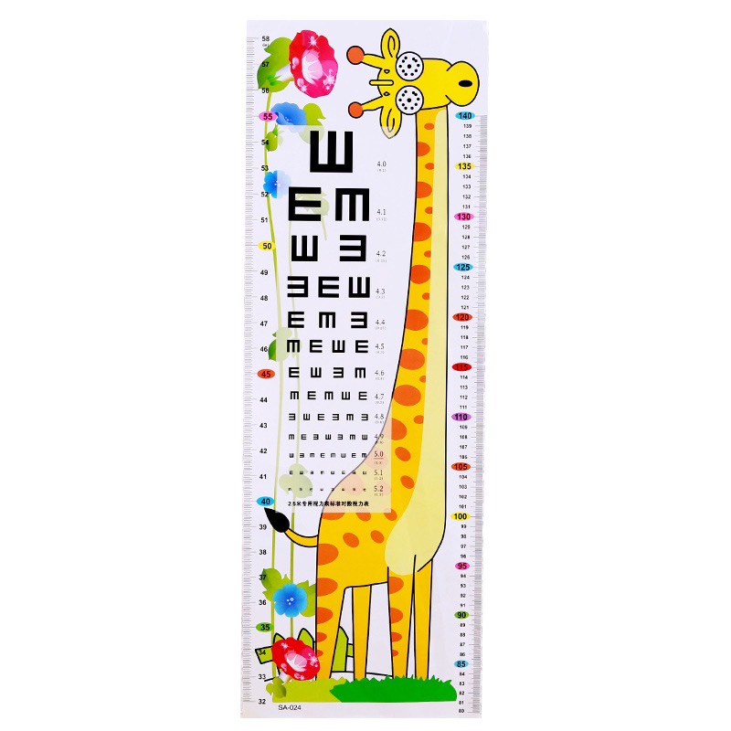 Thước đo chiều cao dán tường dễ thương cho bé