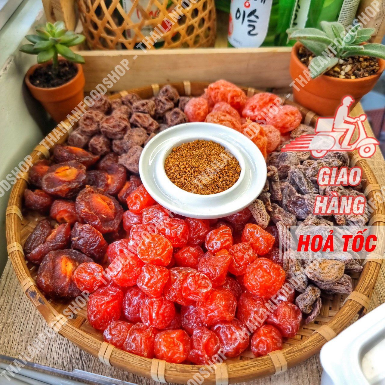 Xí Muội (Ô Mai) Mix 5 Vị (Đào Chẻ, Mận Cơm, XM Mơ, XM Oliu, XM Thái) Lon 500Gr
