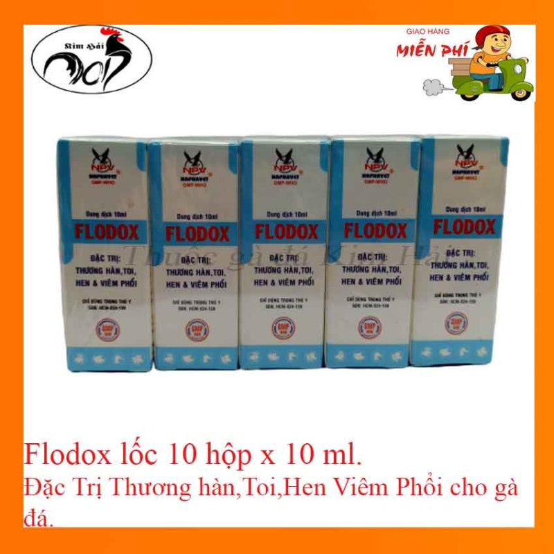 FLODOX[Lốc 10 lọ x 10 ml]- Chướng diều,crd,phân xanh phân trắng gà đá.