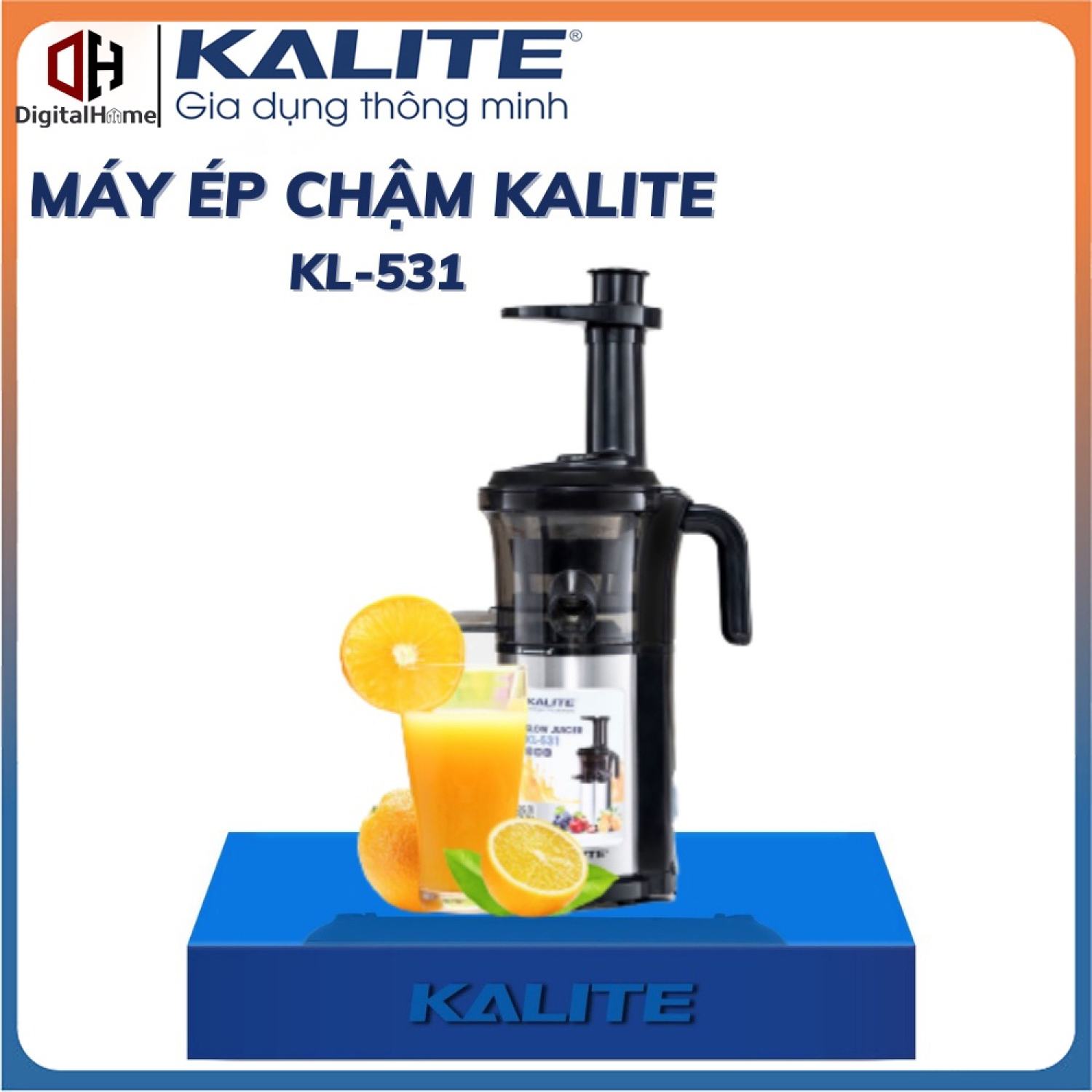 Máy ép chậm kalite kl531, công suất 200w, thân máy phủ inox 304