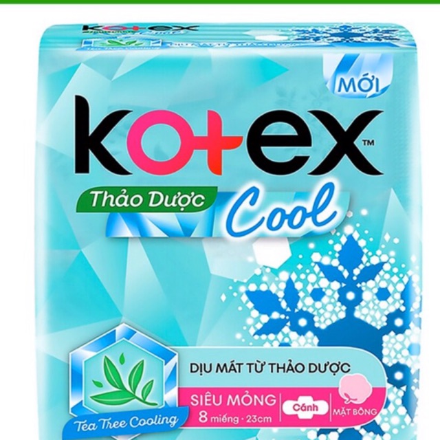Bộ 8 gói BVS Kotex Hàng Ngày Cool Siêu Mỏng 20 miếng