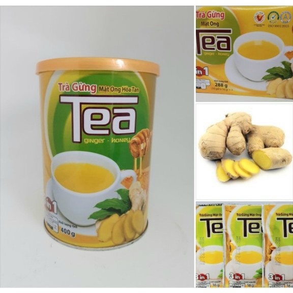 [Lon 400g] Trà gừng mật ong Thanh Bình- đồ ăn vặt