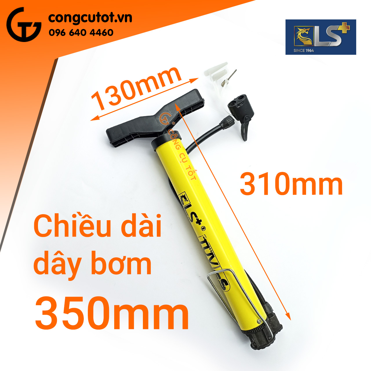 Bơm xe đạp, xe máy bằng tay hiệu LS+