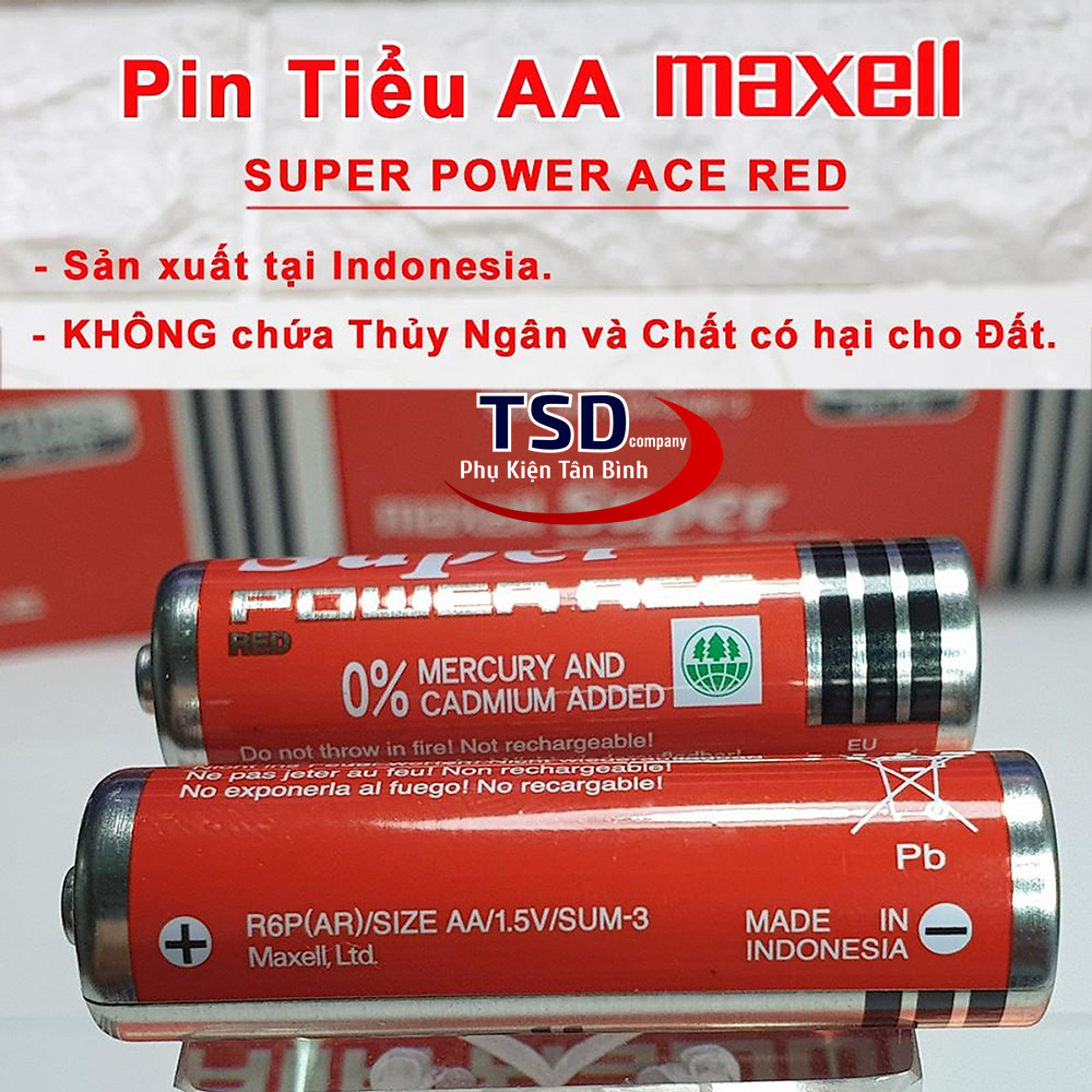 Vỉ 4 Viên Pin Tiểu Maxell AA Chính Hãng