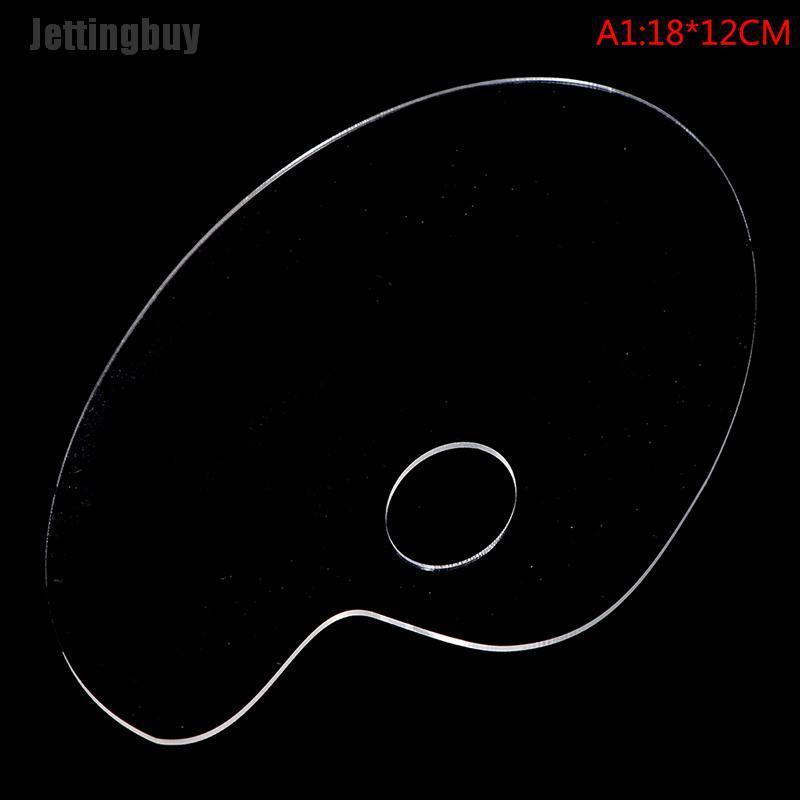 Jettingbuy Clear Acrylic Artist Paint Mixing Palette Watercolor Palette Pigment Tray