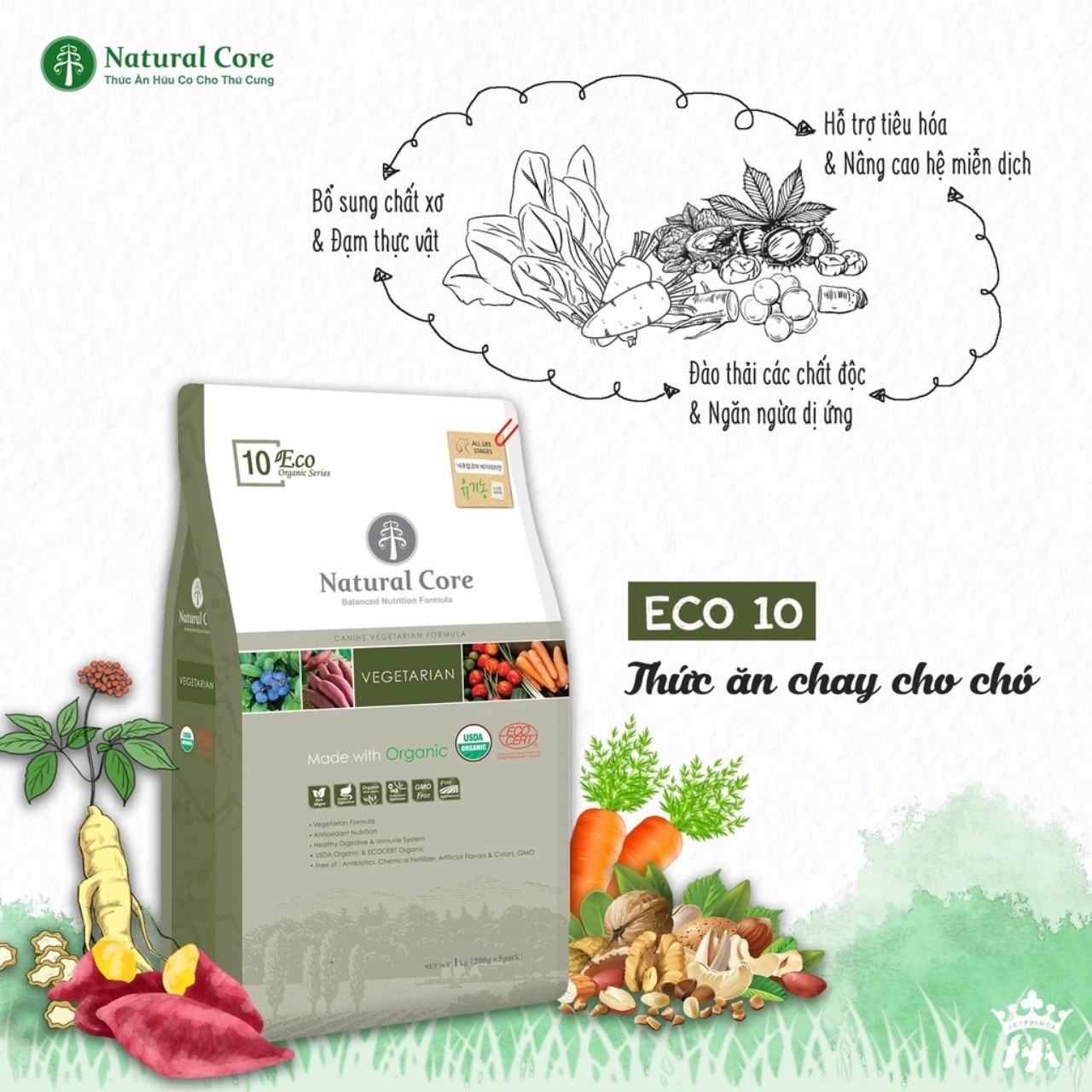 6kg hạt chay thức ăn chó NATURAL CORE