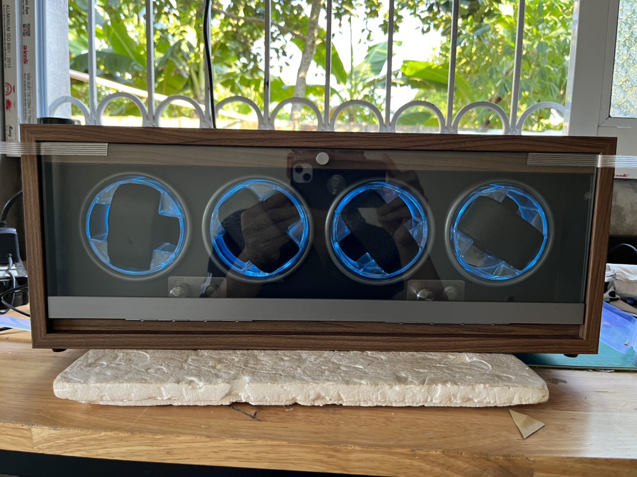 Hộp 4 xoay nằm tích cót đồng hồ cơ
