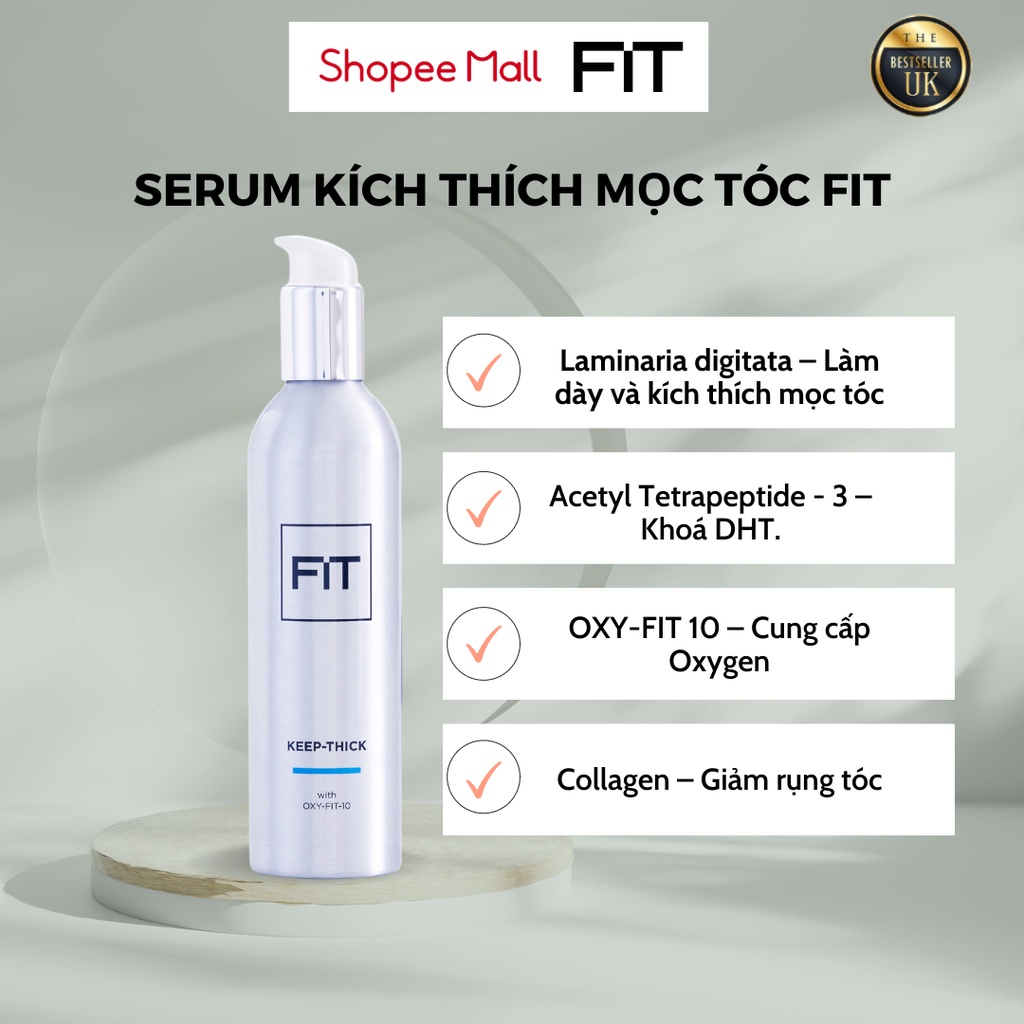[HCM]Serum Kích Thích Mọc Tóc DHT Blockers  FIT Keep Thick - 250ml - TẶNG KHĂN/LƯỢC