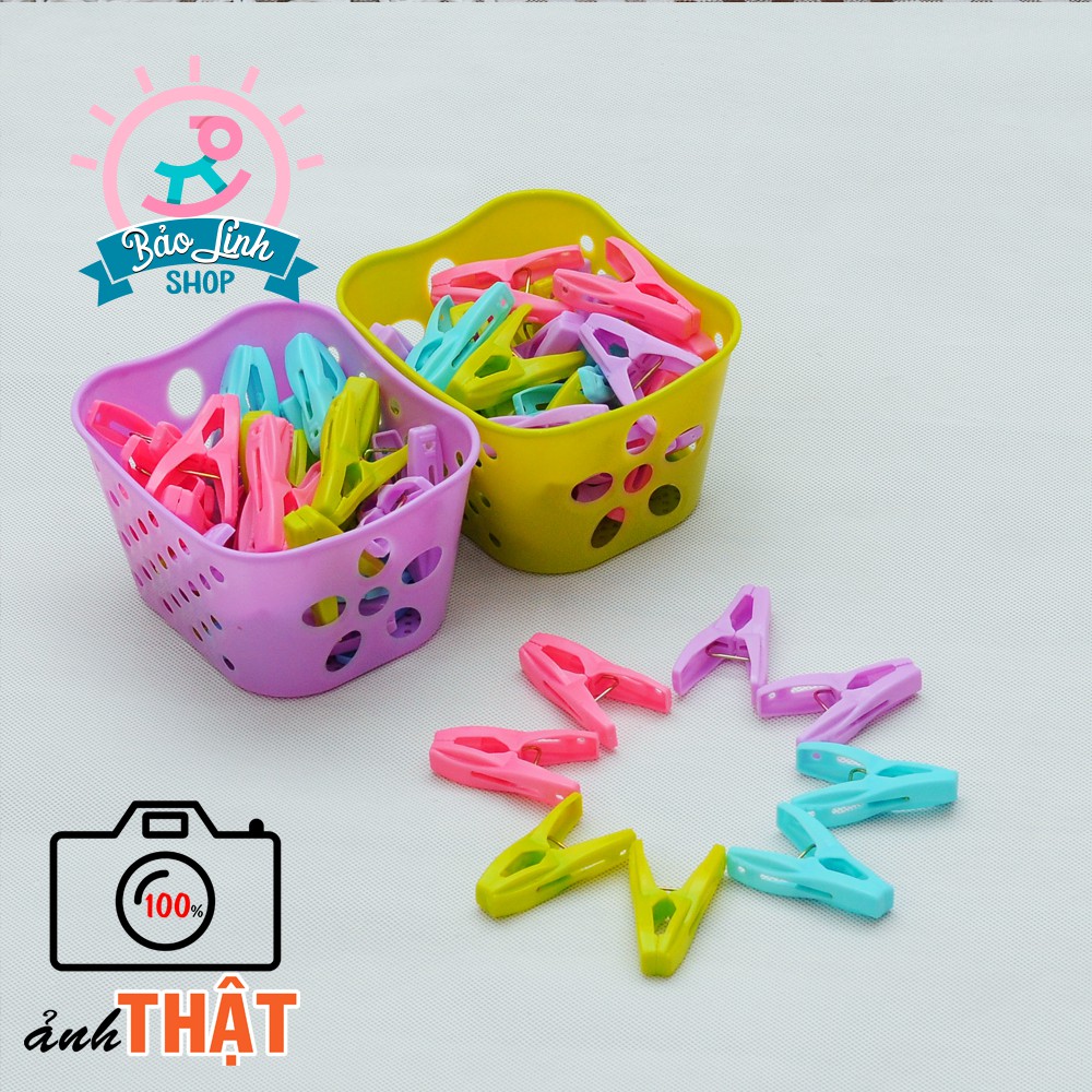 Kẹp nhựa kèm giỏ thực hành cuộc sống cho bé| Đồ chơi thực hành cuộc sống