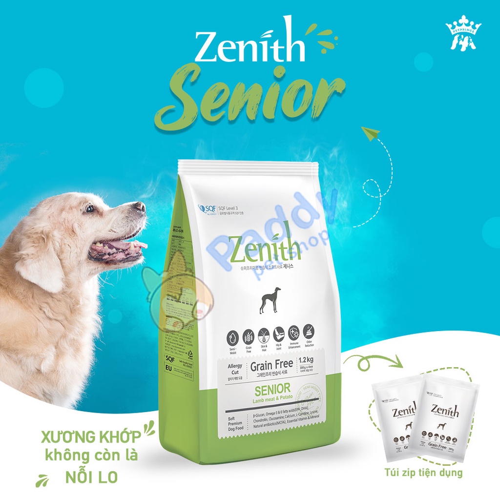 Hạt Mềm Cho Chó Già Zenith Senior Gà & Cừu