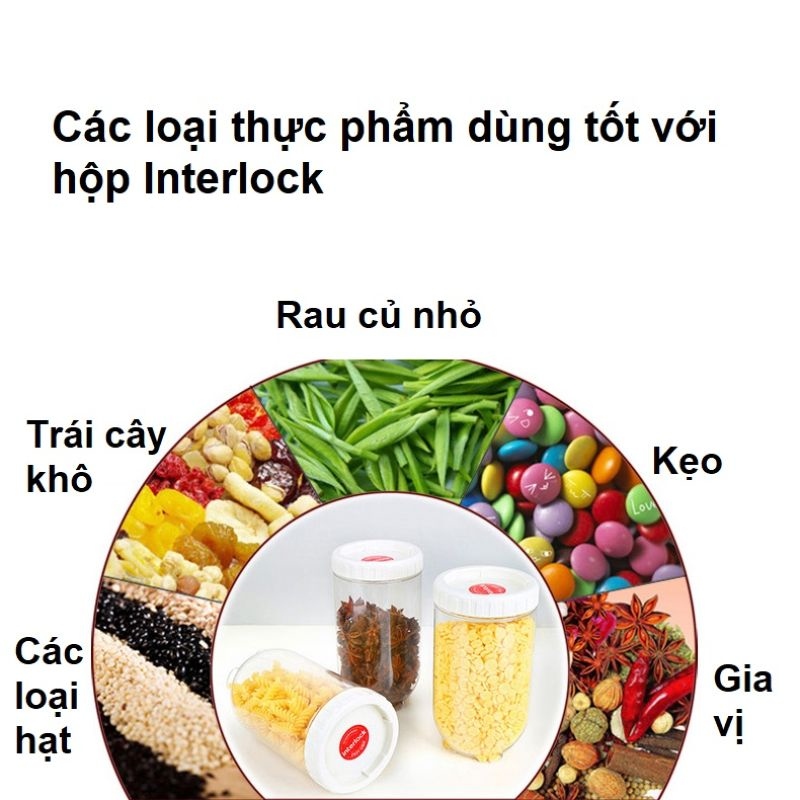 [HCM]Bộ 6 Hộp Bảo Quản Lock&Lock Interlock INL303S010